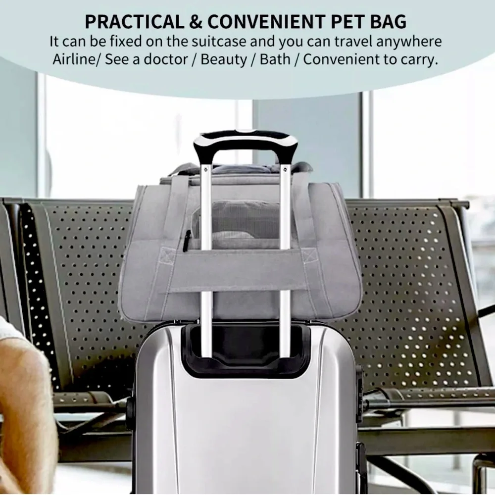 Pet Dog/Cat Carrier Bag Soft Sided Comfort Travel Tote Case Airline Approved US